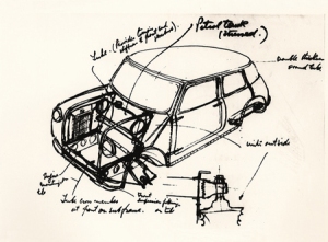 Issigonis' Sketch of the Mini